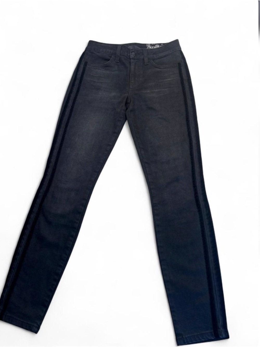 Siwy Black Skinny Jeans with Tonal Side Stripe